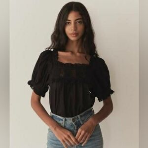 Doen Frances Top In Black Size S